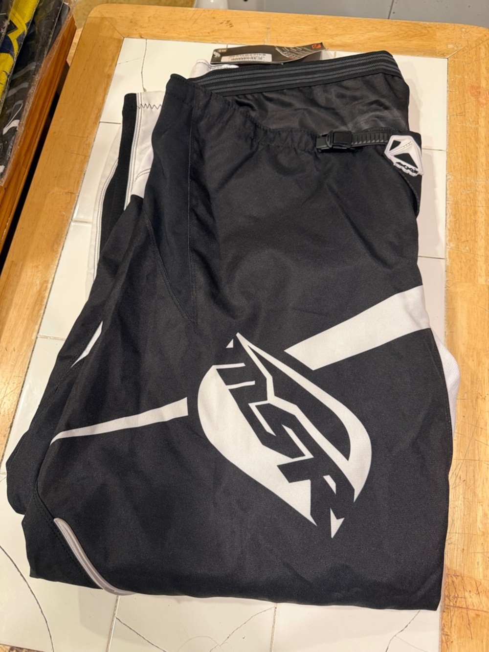 Men's Black Athletic pants with White Logo